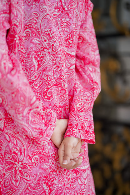 The Pink Paisley – Hot Pink Paisley Printed & Hand Embroidered Lawn 2-Piece Suit